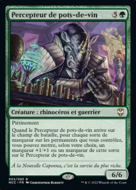 Percepteur de pots-de-vin, carte Magic NCC 55 — extension New Capenna Commander