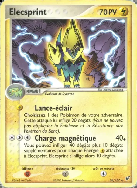 Élecsprint, carte Pokémon DX 38 — extension EX Deoxys