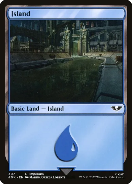 Île, carte Magic 40K 307 — extension Warhammer 40,000 Commander