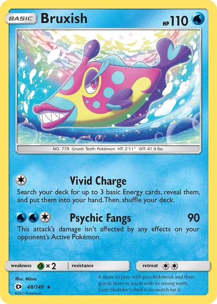 Bruxish, Pokémon card SUM 48 — Sun & Moon set