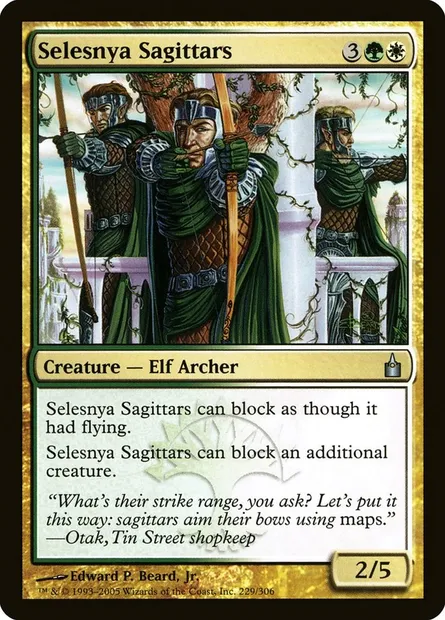 Sagittars de Selesnya, carte Magic RAV 229 — extension Ravnica: La Cité des Guildes