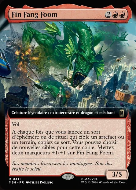 Fin Fang Foom, carte Magic MSH 411 — extension Marvel Super Heroes