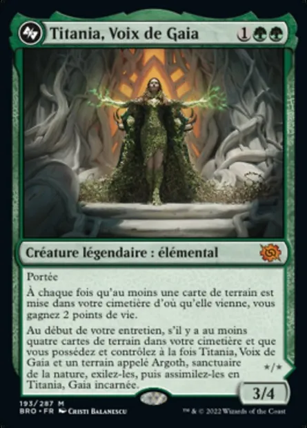 Titania, Voix de Gaia, carte Magic BRO 193 — extension La Guerre Fratricide