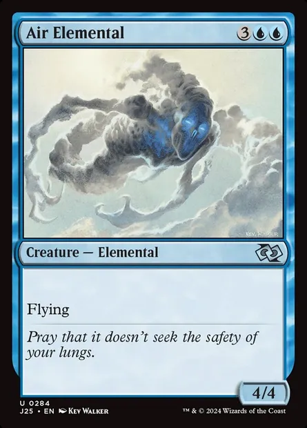 Air Elemental, Magic card J25 284 — Foundations Jumpstart set