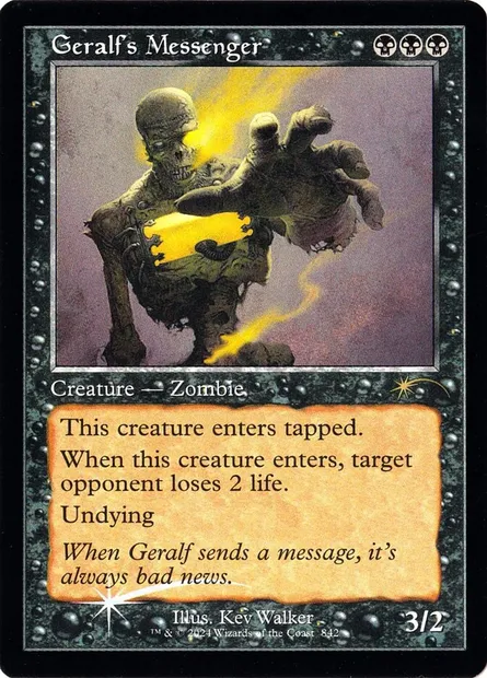 Messager de Geralf, carte Magic SLD 842 — extension Secret Lair Drop