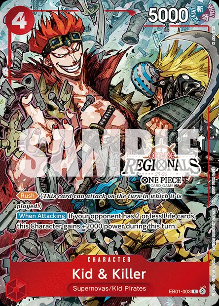 Kid & Killer, One Piece card EB01-003 — MEMORIAL COLLECTION set