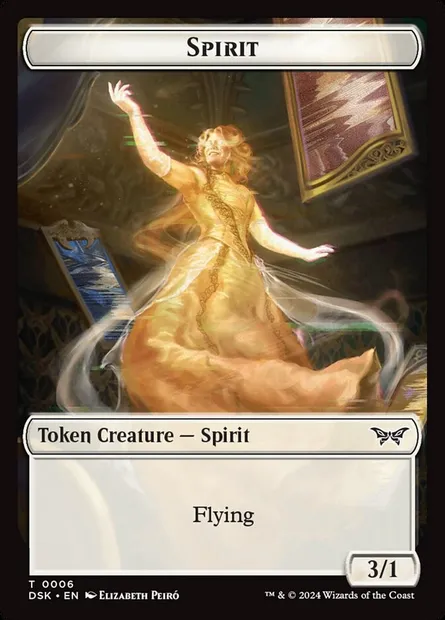 Spirit, carte Magic TDSK 6 — extension Duskmourn: House of Horror Tokens