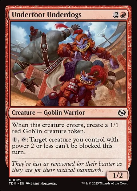 Underfoot Underdogs, Magic card TDM 129 — Tarkir: Dragonstorm set
