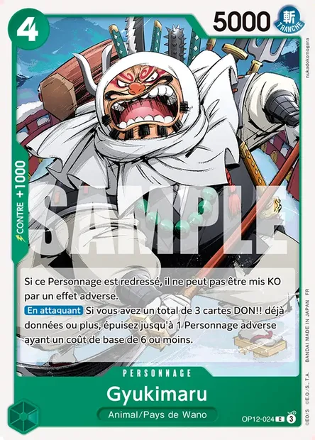 Gyukimaru, carte One Piece OP12-024 — extension L'HÉRITAGE DU MAÎTRE