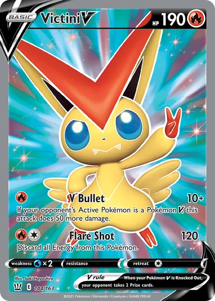 Victini V, Pokémon card BST 144 — Battle Styles set