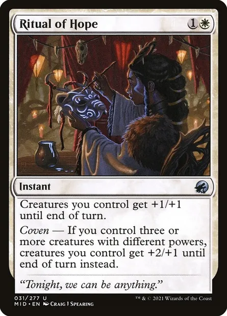 Ritual of Hope, Magic card MID 31 — Innistrad: Midnight Hunt set