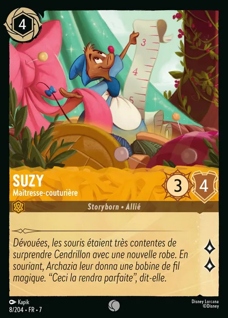 Suzy - Maîtresse-couturière, carte Disney Lorcana CH7-008 — extension L'île d'Archazia