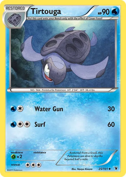 Tirtouga, Pokémon card NVI 25 — Noble Victories set