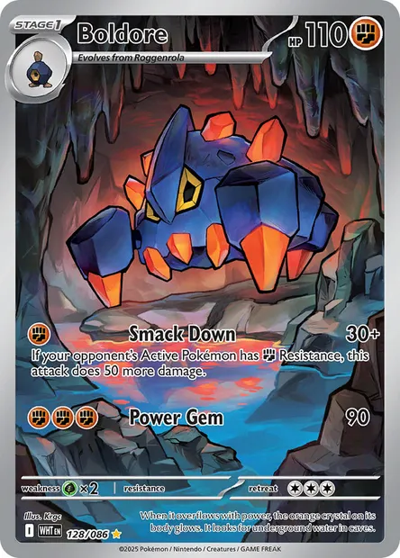 Boldore, Pokémon card WHT 128 — White Flare set