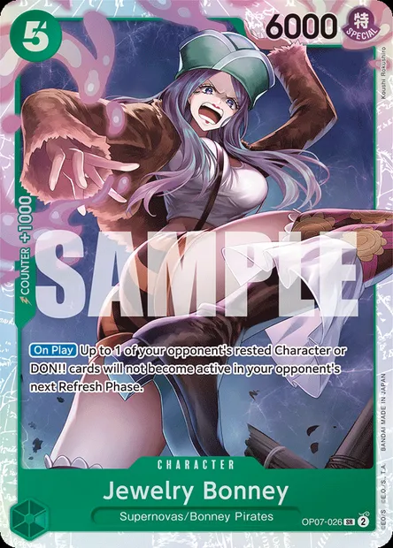 Jewelry Bonney, One Piece card OP07-026 — 500 YEARS IN THE FUTURE set