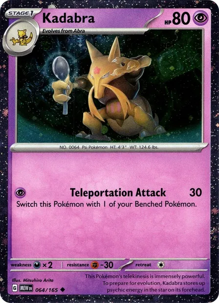 Kadabra, carte Pokémon TDX 064-4 — extension Theme Deck & Blisters Exclusives
