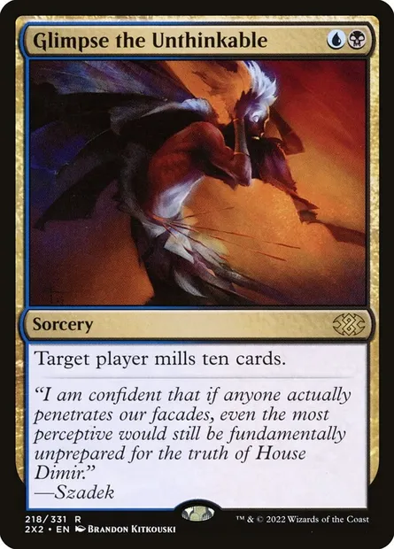 Glimpse the Unthinkable, Magic card 2X2 218 — Double Masters 2022 set