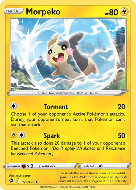 Morpeko, Pokémon card RCL 73 — Rebel Clash set