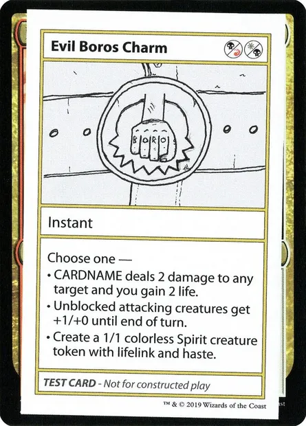 Evil Boros Charm, Magic card CMB2 90 — Mystery Booster Playtest Cards 2021 set