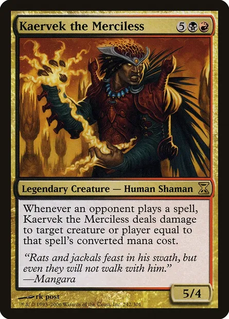 Kaervek the Merciless, Magic card TSP 242 — Time Spiral set