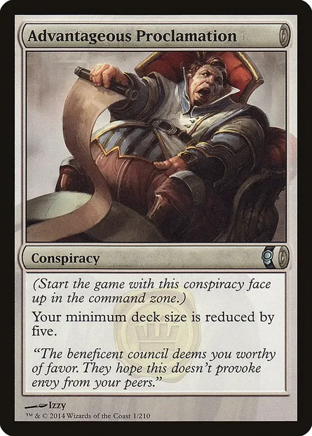Advantageous Proclamation, carte Magic CNS 1 — extension Conspiration