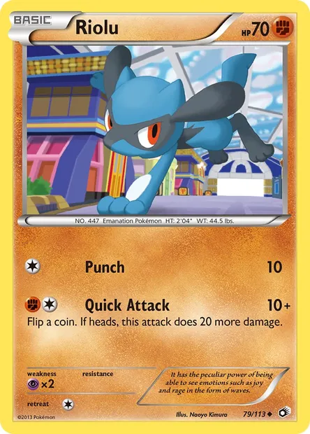 Riolu, Pokémon card LTR 79 — Legendary Treasures set