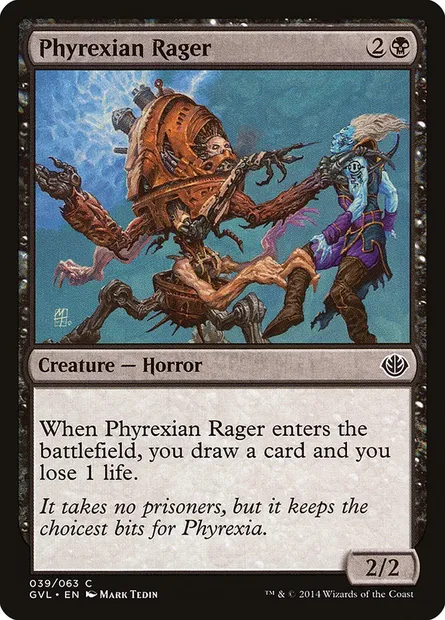 Phyrexian Rager, Magic card GVL 39 — Duel Decks Anthology: Garruk vs. Liliana set