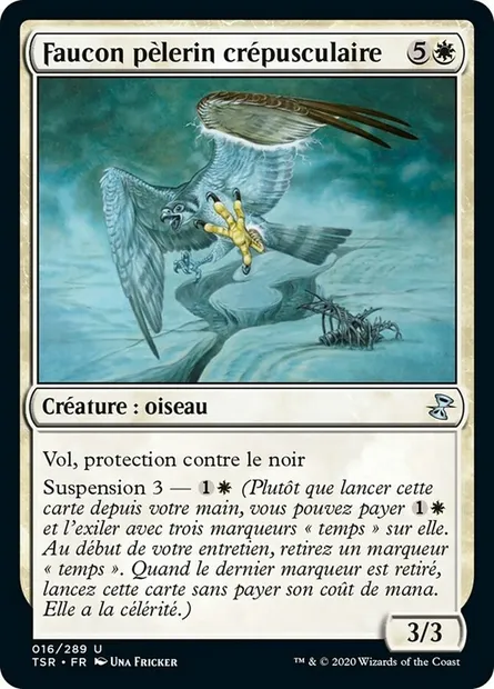 Faucon pèlerin crépusculaire, carte Magic TSR 16 — extension Spirale Temporelle Remastered