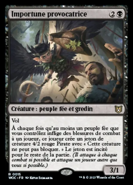 Importune provocatrice, carte Magic WOC 15 — extension Wilds of Eldraine Commander