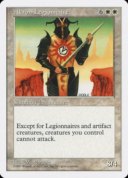 Akron Legionnaire, Magic card 5ED 2 — Fifth Edition set