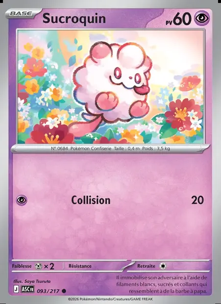 Sucroquin, carte Pokémon ASC 093 — extension Héros Transcendants
