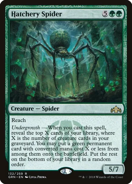 Hatchery Spider, Magic card GRN 132 — Guilds of Ravnica set
