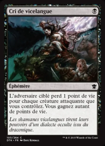 Cri de vicelangue, carte Magic DTK 103 — extension Les Dragons de Tarkir