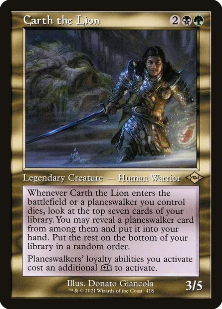 Carth the Lion, Magic card MH2 418 — Modern Horizons 2 set