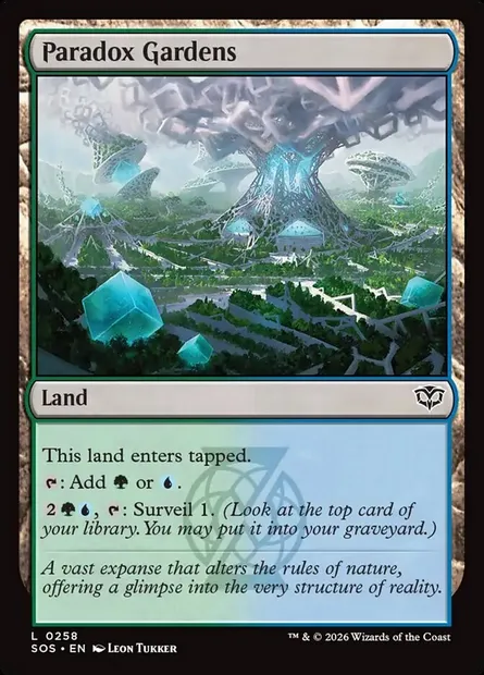 Paradox Gardens, Magic card SOS 258 — Secrets of Strixhaven set