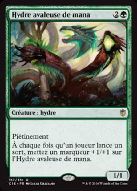 Hydre avaleuse de mana, carte Magic C16 157 — extension Commander 2016