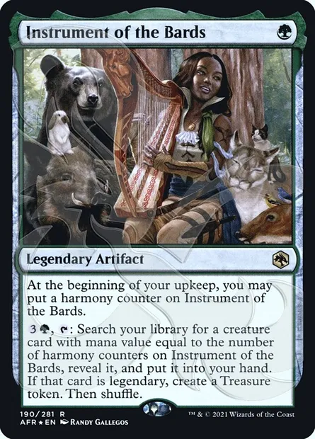 Instrument des bardes, carte Magic PAFR 190a — extension Adventures in the Forgotten Realms Promos