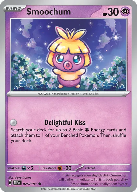 Smoochum, Pokémon card SSP 075 — Surging Sparks set