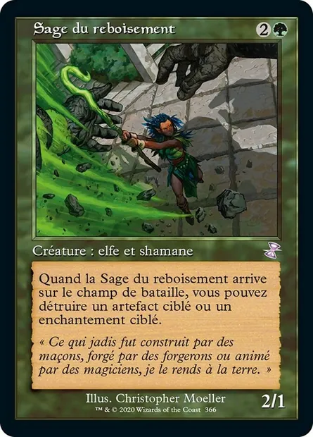 Sage du reboisement, carte Magic TSR 366 — extension Spirale Temporelle Remastered