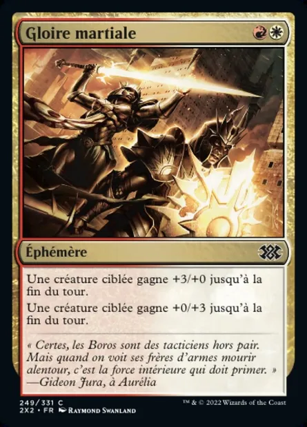 Gloire martiale, carte Magic 2X2 249 — extension Double Masters 2022