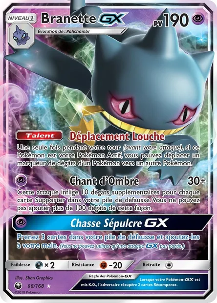 Branette GX, carte Pokémon CES 66 — extension Tempête Céleste