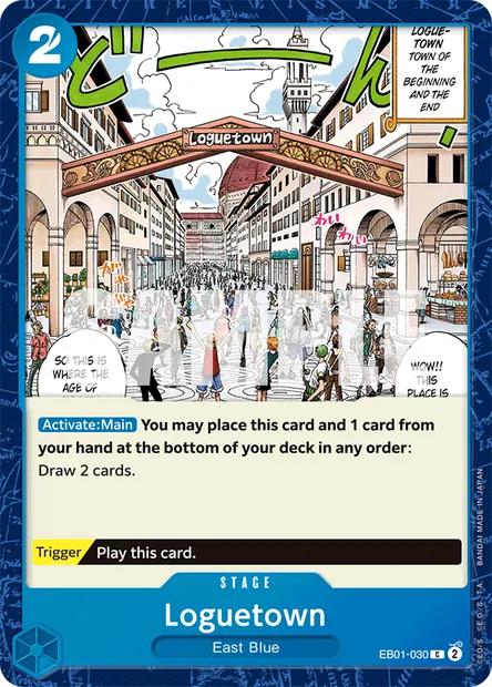 Loguetown, One Piece card EB01-030 — MEMORIAL COLLECTION set