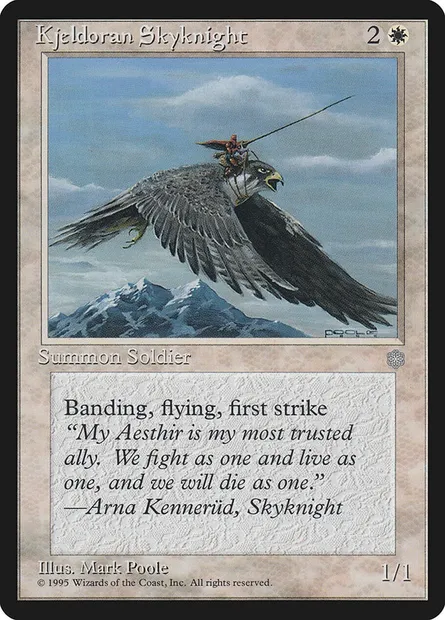 Kjeldoran Skyknight, Magic card ICE 40 — Ice Age set