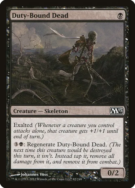 Duty-Bound Dead, Magic card M13 92 — Magic 2013 set