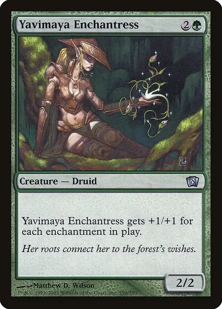 Yavimaya Enchantress, Magic card 8ED 290★ — Eighth Edition set
