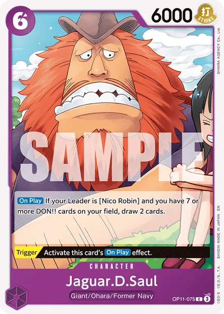 Jaguar.D.Saul, One Piece card OP11-075 — A FIST OF DIVINE SPEED set