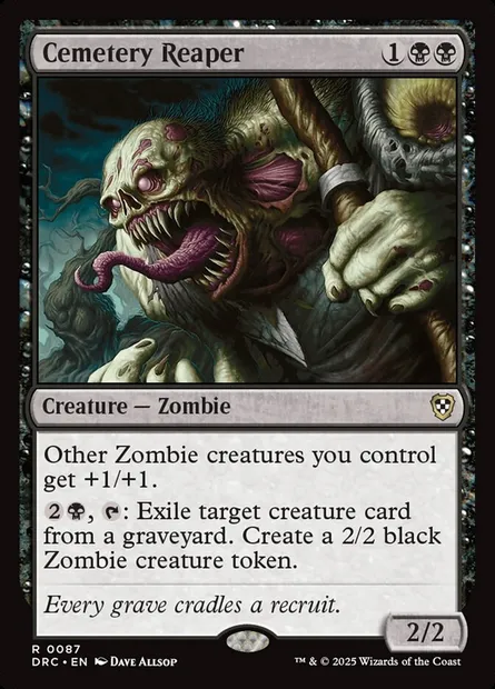 Cemetery Reaper, Magic card DRC 87 — Aetherdrift Commander set