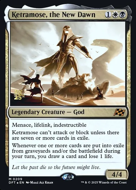 Ketramose, the New Dawn, Magic card PDFT 209s — Aetherdrift Promos set