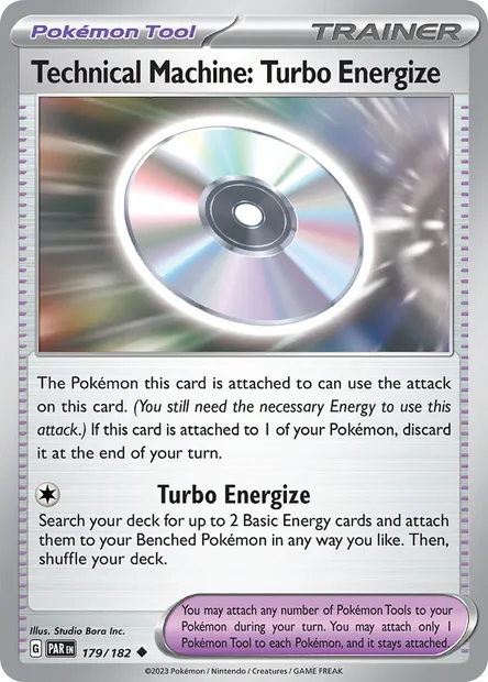 Technical Machine: Turbo Energize, Pokémon card PAR 179 — Paradox Rift set