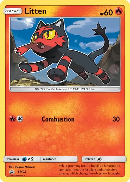 Litten, Pokémon card SM 02 — SM Black Star Promos set